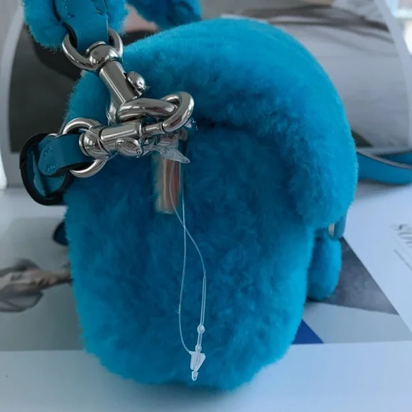 πππ COACH THE LIL NAS X DROP TABBY 18 SHEARLING/LEATHER SHOULDER BAG - Picture 8 of 15